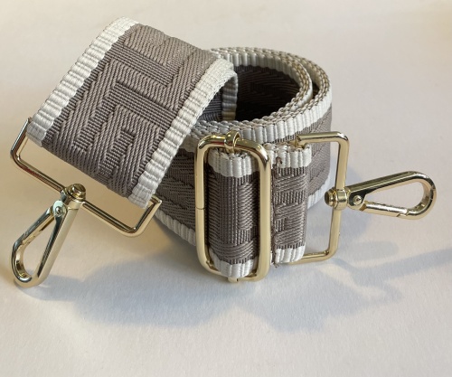 Woven Handbag Strap Coffee & Cream Embossed for Hilly Horton Home