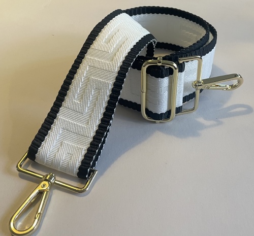 Woven Handbag Strap, Black & White Hilly Horton Home