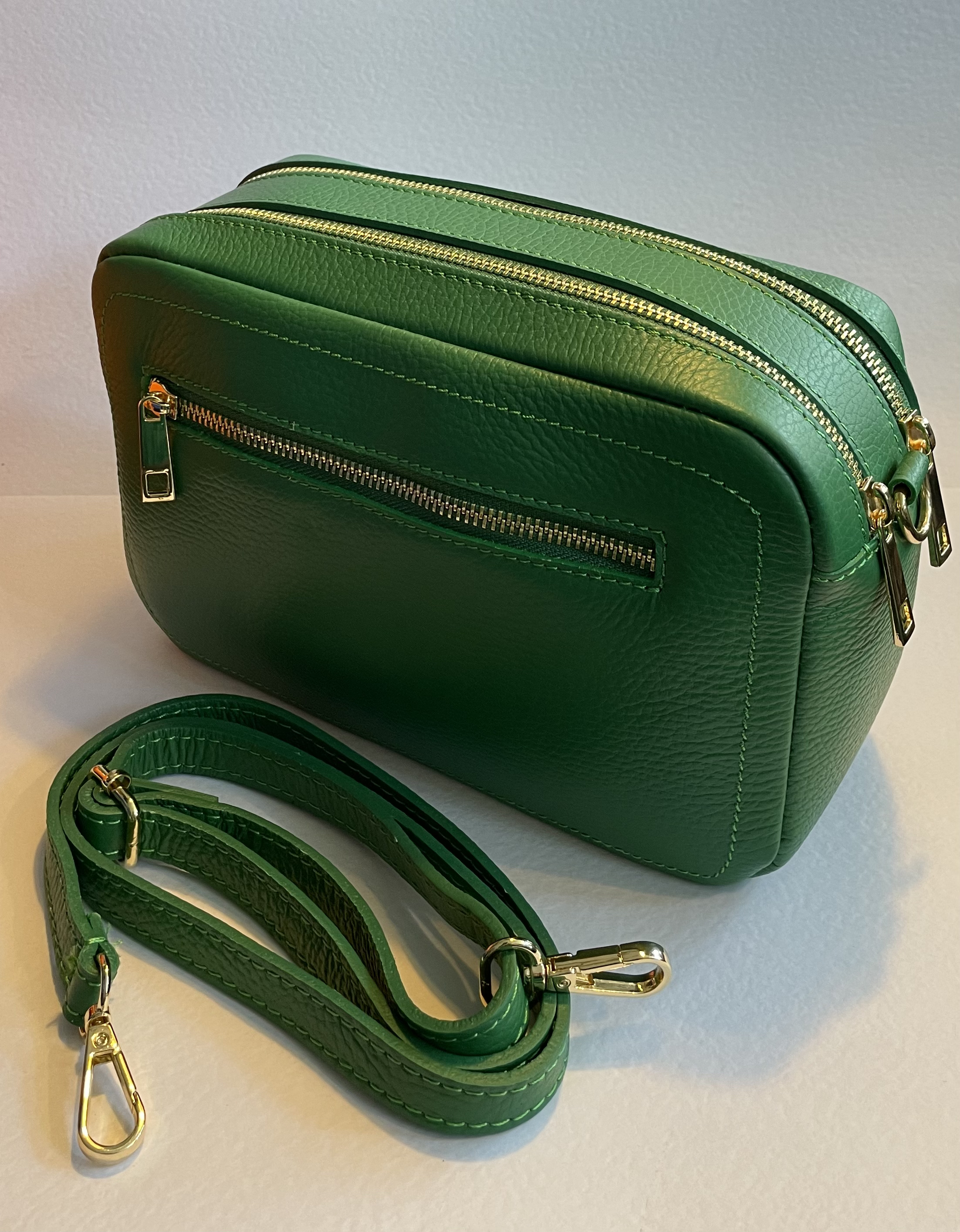 Lime Green Italian Leather Exclusive Camera Bag. – lusciousscarves