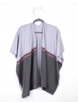 Heather and Charcoal Stripe Wrap by Peace of Mind